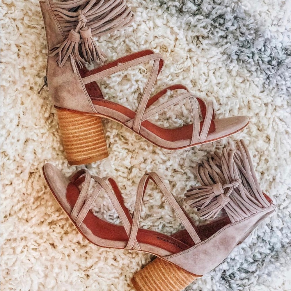 Jeffery Campbell Despina Suede Taupe Sandal 8.5